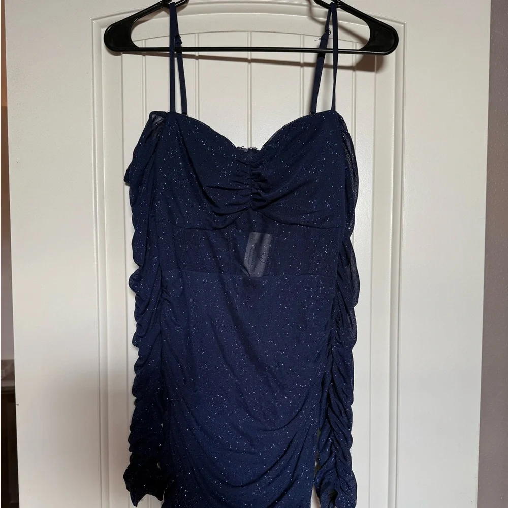 Windsor Blue Spaghetti Strap Bodycon Dress - Picture 5 of 8